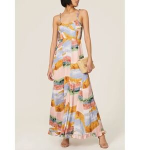 HUTCH x ANTHROPOLOGIE Shyla Gown Maxi Dress in Pastel Brushstroke